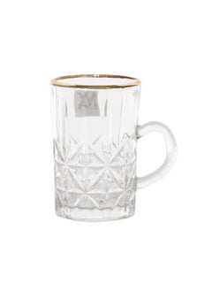 Tea Bowls Set with a Glass Handle 6Pieces