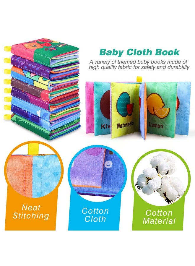 Toyk Baby Bath Books, Nontoxic Fabric Soft Baby Cloth Books, Early Education Toys, Waterproof Baby Books for Toddler, Infants Perfect Shower Toy, Kids Bath Toys Birthday Gift (Pack of 8) - Image 2