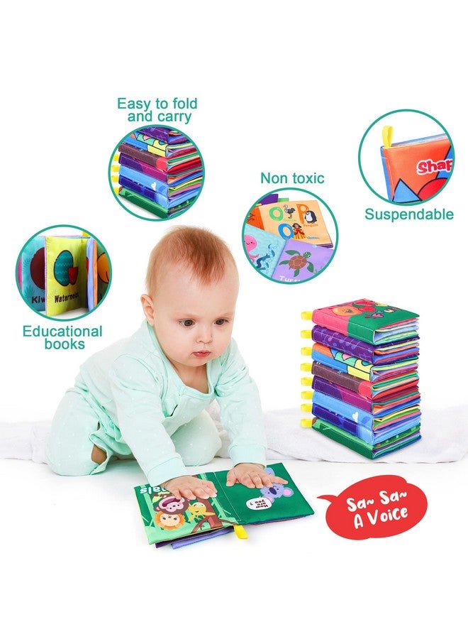 Toyk Baby Bath Books, Nontoxic Fabric Soft Baby Cloth Books, Early Education Toys, Waterproof Baby Books for Toddler, Infants Perfect Shower Toy, Kids Bath Toys Birthday Gift (Pack of 8) - Image 5