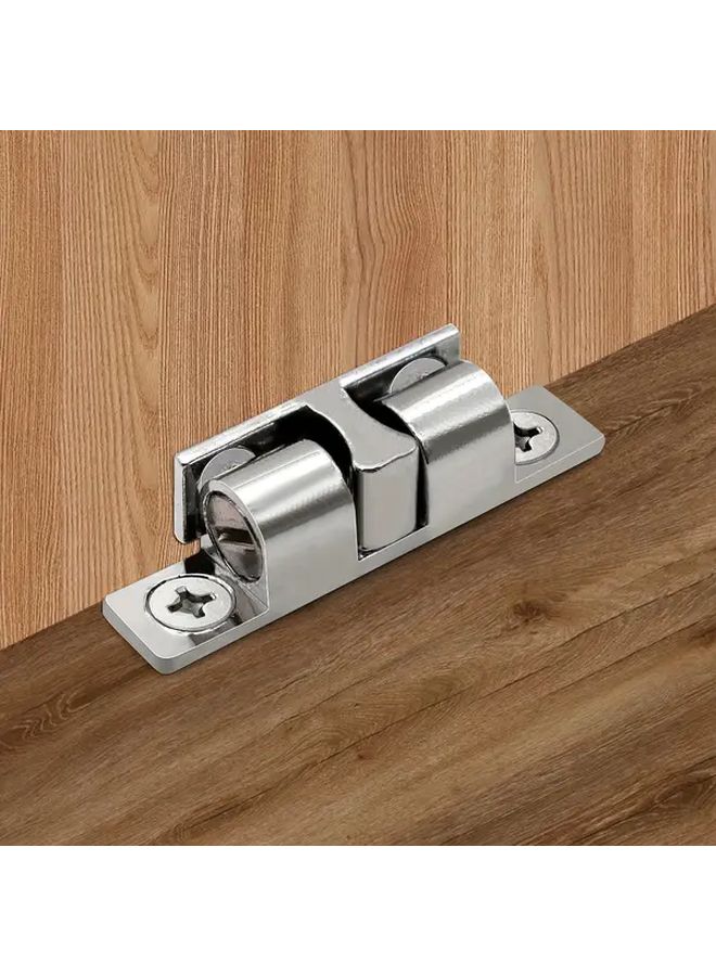 10 Wardrobe Door Bead Locks 48mm Adjustable Double Ball Catches with 40 Screws - Image 4