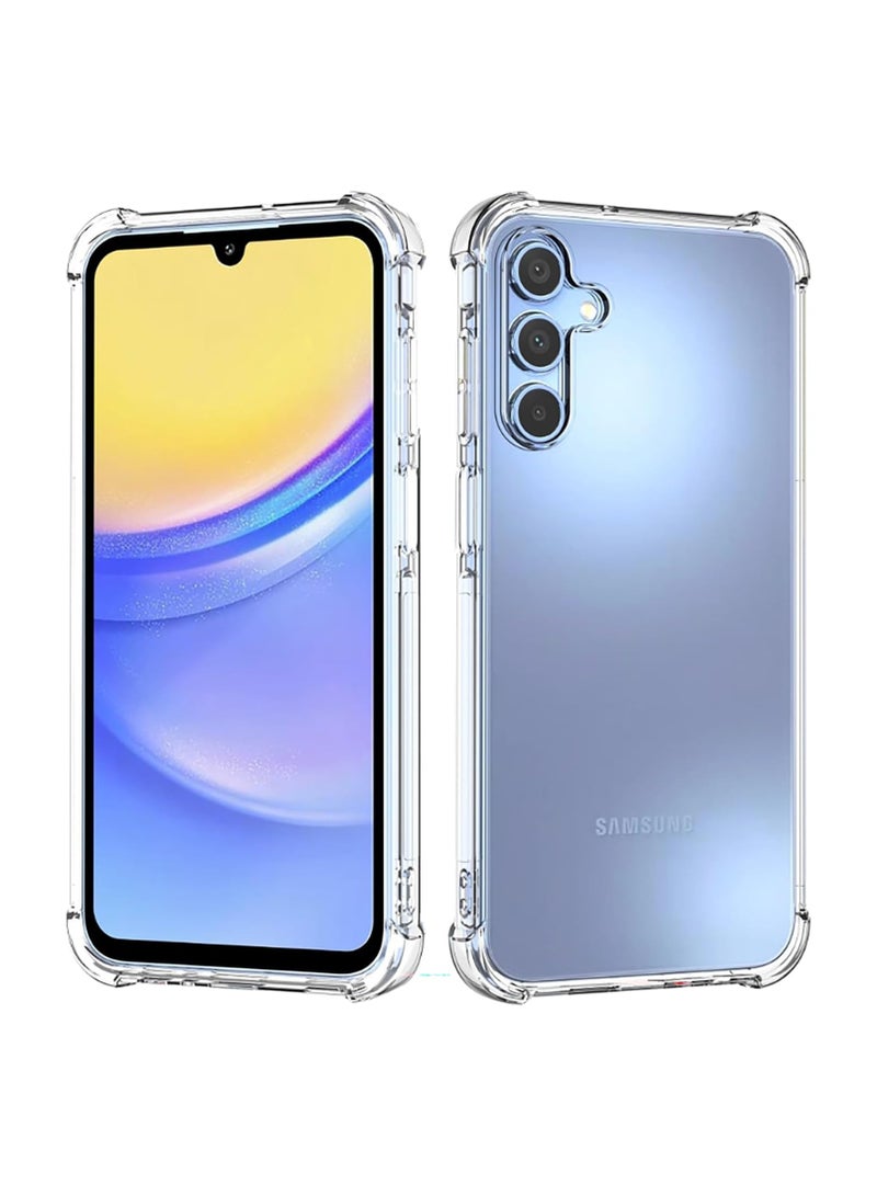 Muzz Samsung Galaxy A15 Case Clear Shockpoof Reinforced Corners Slim Fit Flexible TPU Bumper Phone Case for Samsung A15 Cover Clear - Image 1