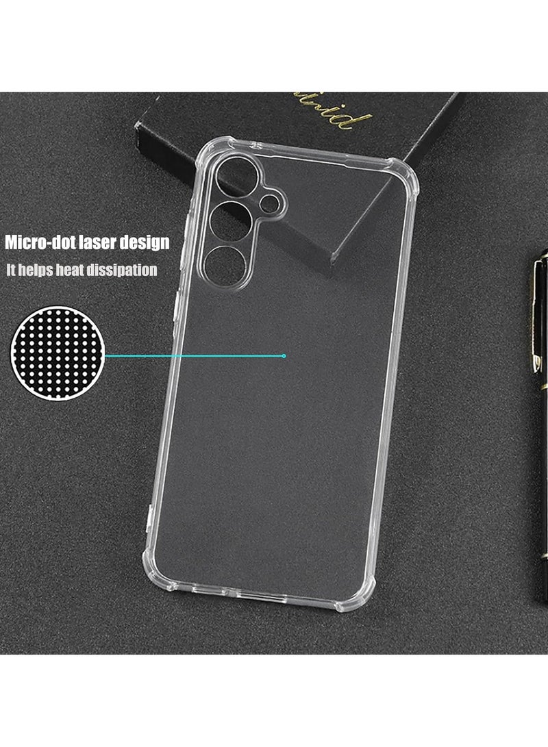 Muzz Samsung Galaxy A15 Case Clear Shockpoof Reinforced Corners Slim Fit Flexible TPU Bumper Phone Case for Samsung A15 Cover Clear - Image 5