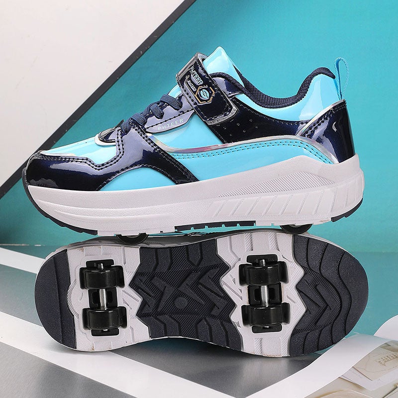 Boys 2025 New Children'S Sports Four-Wheel Removable Sliding Shoes Girls Blast Walking Roller Skates - Image 4