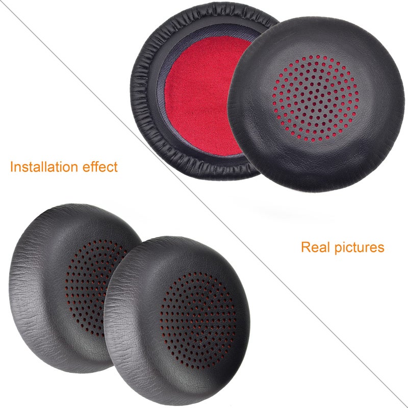 defean وسادات أذن فوكاس يو سي من فويجر - غطاء وسادة أذن بديل متوافق مع فويجر فوكاس يو سي، بلانترونيكس فويجر فوكاس يو سي B825 ثنائي، بلاك واير 5220 5210 7225، فويجر فوكاس 2 يو سي سماعة USB-A - Image 4