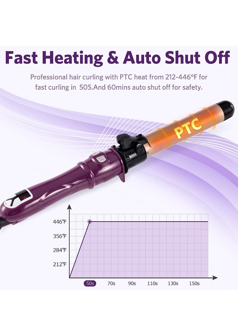 Sharpdo Automatic Curling Iron Wand, Rotating Hair Curler for Long Hair, Auto Hair Styling Curler Dual Voltage Ceramic Tourmaline Curling Iron 1.1inch, 28mm - Image 4