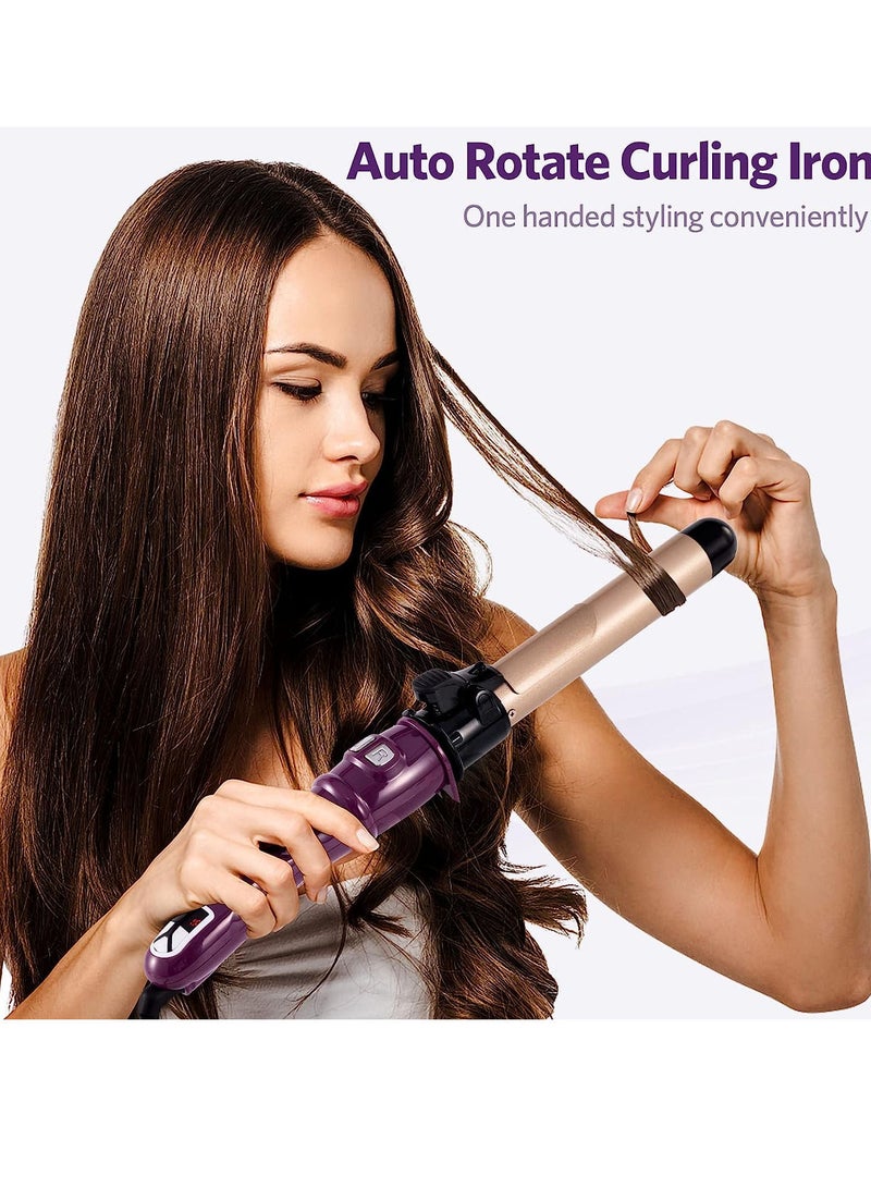Sharpdo Automatic Curling Iron Wand, Rotating Hair Curler for Long Hair, Auto Hair Styling Curler Dual Voltage Ceramic Tourmaline Curling Iron 1.1inch, 28mm - Image 3