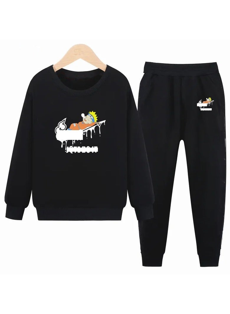 Nariele طقم سويت شيرت كاجوال بنقوش أنمي جديدة