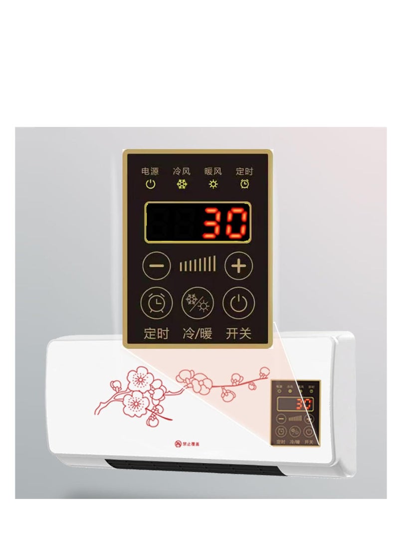 Generic - Wall Mounted Air Conditioner & Heater, Quiet Wall AC & Heater Combo with Remote Control for Room| Kitchen| Office Desk| Bedroom| Camping - Image 1