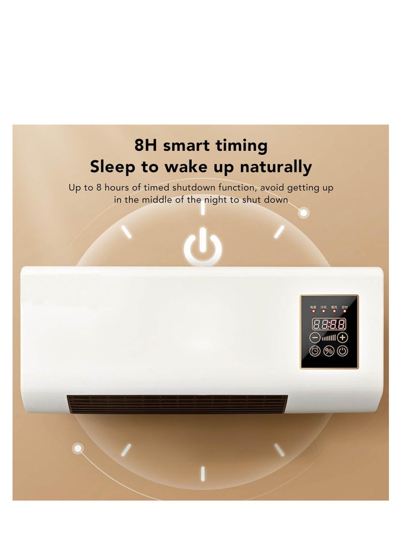 Generic - Wall Mounted Air Conditioner & Heater, Quiet Wall AC & Heater Combo with Remote Control for Room| Kitchen| Office Desk| Bedroom| Camping - Image 1