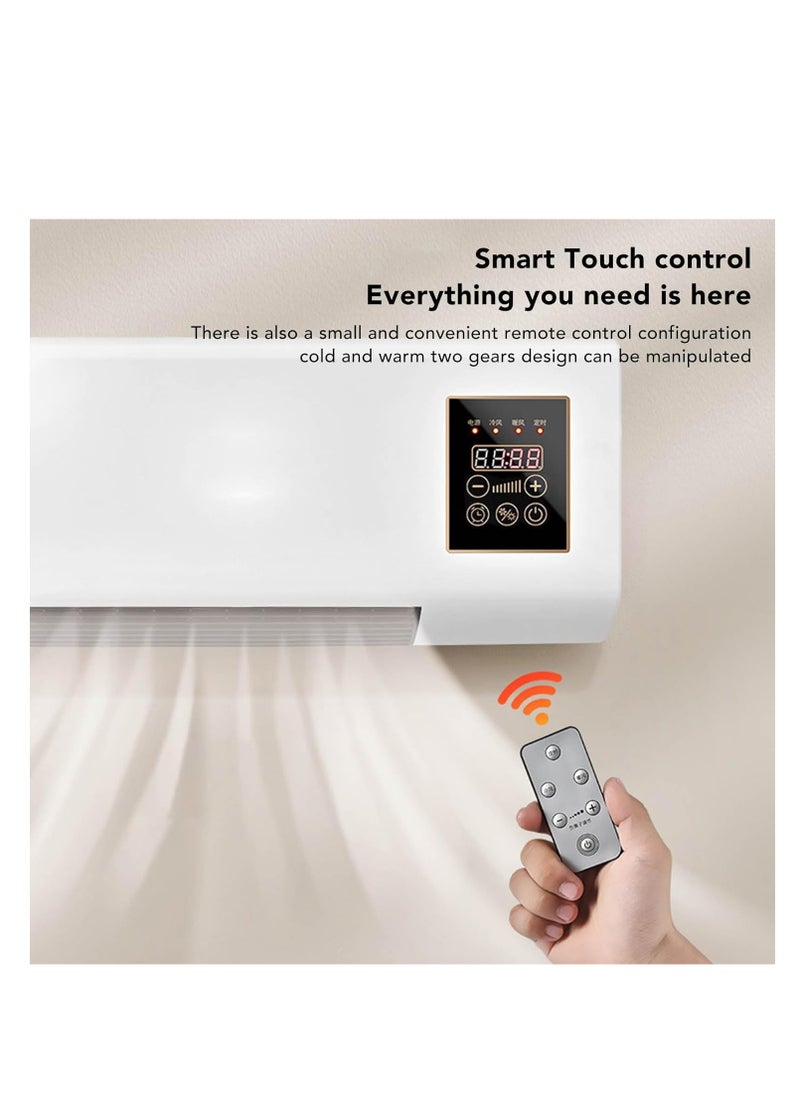 Generic - Wall Mounted Air Conditioner & Heater, Quiet Wall AC & Heater Combo with Remote Control for Room| Kitchen| Office Desk| Bedroom| Camping - Image 1