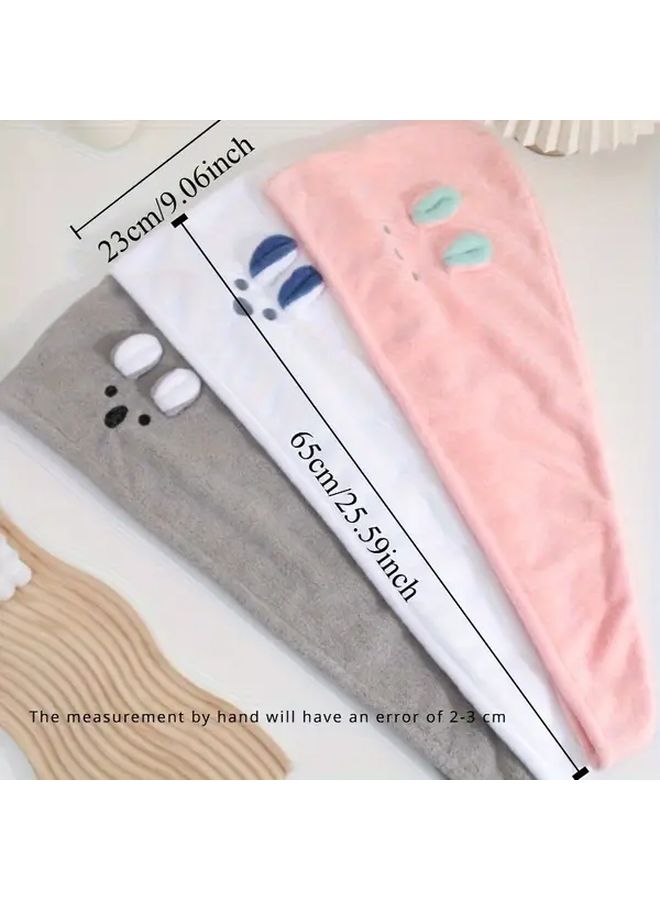 2pcs Ear Hair Towel Wrap Quick Dry Microfiber Shower Bath Spa - Image 3