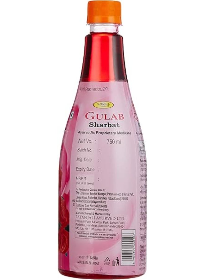 Patanjali Gulab Sharbat 750m - Image 3