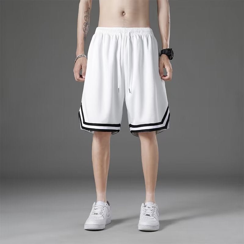 Summer Mens Ice Silk Shorts Casual Large Size Dark gray  - Image 3