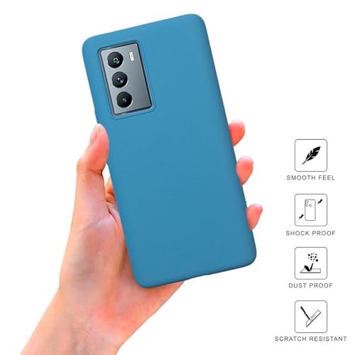 SPRIG Compatible with iQOO 9 SE Premium SilkTone Back Cover Drop Tested Shock Proof Mobile Case for Men, Women, Boys and Girls with Camera Protection (Denim Blue) - Image 2