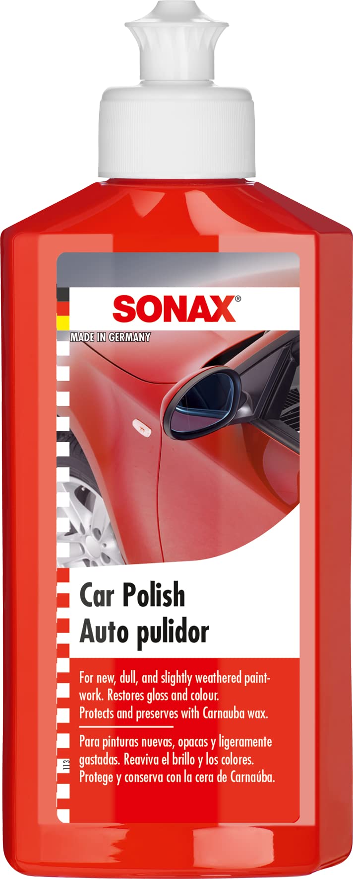 SONAX CAR POLISH (250 ml) - For new, dull, and slightly weathered paintwork. Restores gloss and colour. Protects and preserves with Carnauba Wax. | Item-No. 03001000-544 - Image 4
