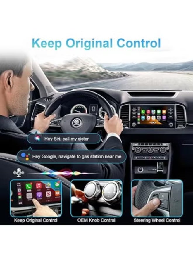 محول لاسلكي 4 في 1 (كاربلاي وأندرويد أوتو) - محول سلكي إلى لاسلكي مطور - سهل الاستخدام (Plug & Play) - متوافق مع سيارات موديل 2015 وأحدث - تصميم عملي وأنيق - Image 4