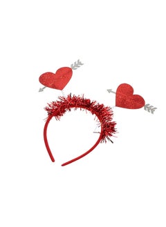 BinaryABC BinaryABC Love Heart Sequin HeadbandValentines Day Heart Head Boppers HeadbandsValentines Day Hair Accessories Party Supplies 