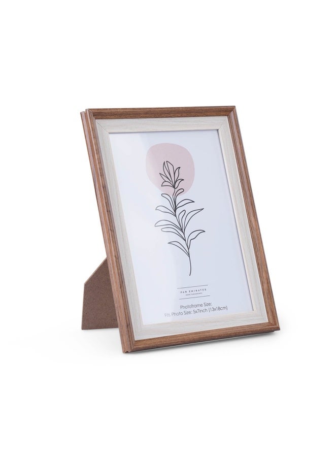 Pan Home إطار صور كلايمور | بلاستيك | 16x21 سم | بني | عمودي، تشطيب غير لامع - Image 1
