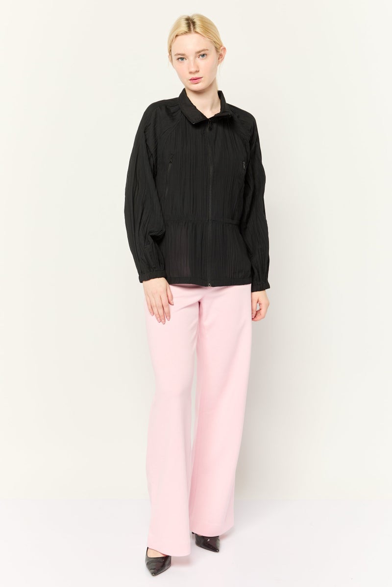 ESPRIT Women Pleated Jacket Shirt, Black  - Image 2