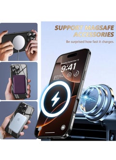 Houmt iPhone 16 Pro Case Cover with MagSafe Full Camera Lens Protector Fashionable Electroplated Magnetic Suction Full Covered Shockproof Phone Cover  for iPhone 16 Pro  - Image 4
