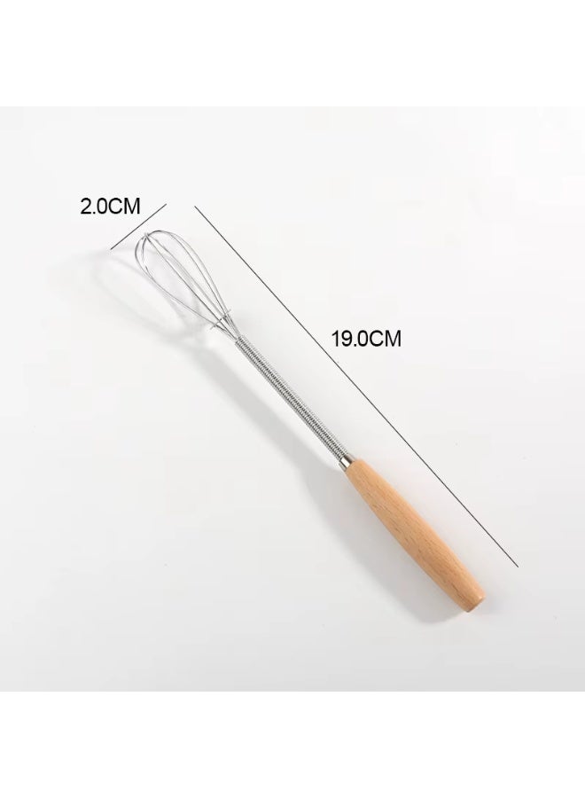 مضرب بيض يدوي صغير من فولاذ مقاوم للصدأ، مضرب لخفق الحليب والكريمة والزبدة، أداة مطبخ للمزج والتحريك والطبخ والخبز - Image 3