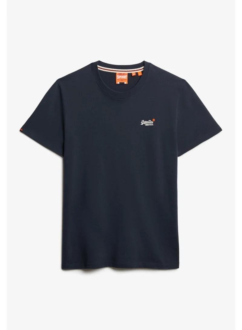 Superdry Eclipse Navy Essential Contrast Emb Tee for Men | Best Price UAE