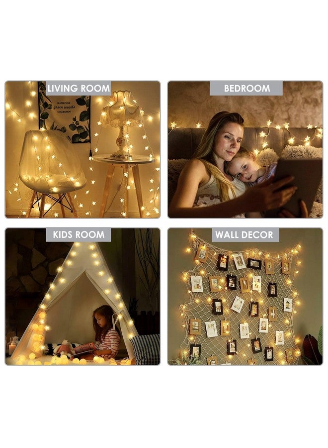 Gesto أضواء النجوم المتسلسلة من جيستو للزينة - 14 ضوء نجمي LED مقاوم للماء داخلي وخارجي لتزيين المنزل، تزيين شجرة عيد الميلاد، تزيين ديوالي، حفلة عيد الميلاد (أبيض دافئ) - Image 4