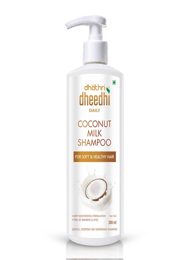 Dhathri Dheedhi Daily Coconut Milk Shampoo with Almond Oil & Aloe Vera | Moisturising & Hydrating Shampoo for Soft, Silky Hair | Paraben Free | For Men & Women | All Hair Types | 200ml - Image 1