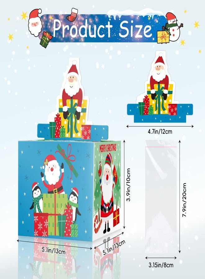 Linelglobal Christmas Money Box for Cash Gift Pull Out, Christmas Money Holder for Kids Adults - Blue - Image 2