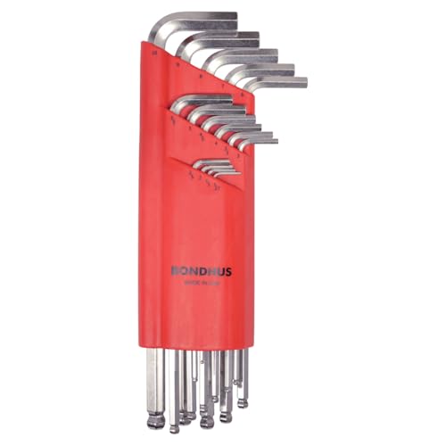 Bondhus - 24512 17095 Set of 15 Balldriver L-wrenches w/BriteGuard,sizes 1.27-10mm - Image 1