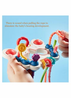 Y&D Montessori Pull String Toys for Babies, SYOSI 0-18 Months Baby Sensory Balls Toddler Travel Infant Toys, Teething Developmental Fine Motor Skills 1-3 Year Old (Crab)  - Image 3