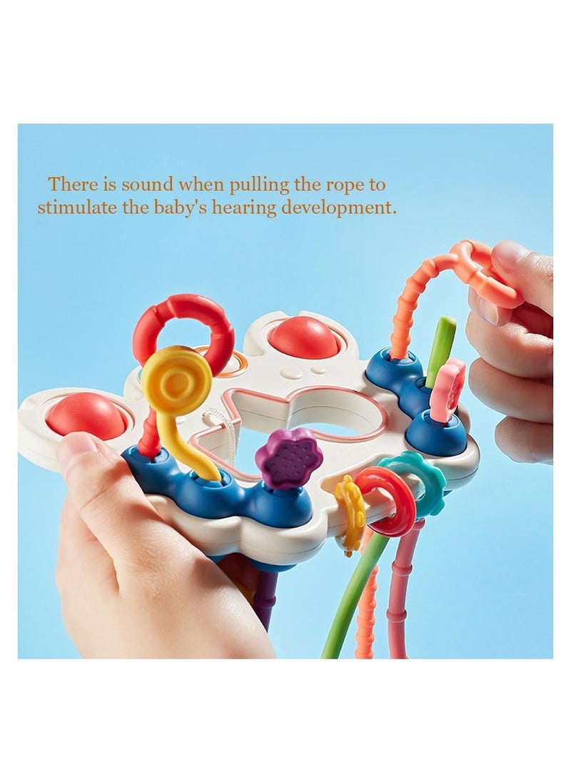Y&D Montessori Pull String Toys for Babies, SYOSI 0-18 Months Baby Sensory Balls Toddler Travel Infant Toys, Teething Developmental Fine Motor Skills 1-3 Year Old (Crab)  - Image 3