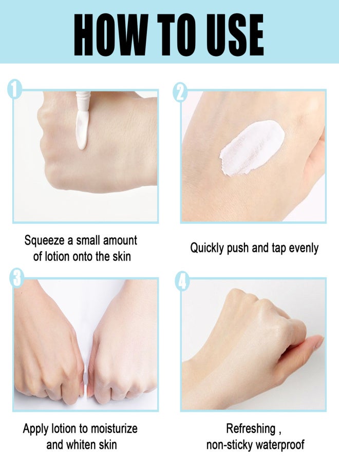 EELHOE 60ml Brightening Cream Refreshing Non-sticky Improve Complexion Brighten Skin for Body - Image 4