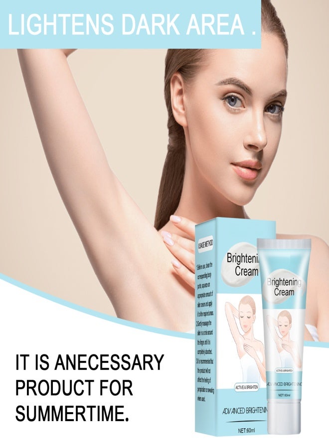 EELHOE 60ml Brightening Cream Refreshing Non-sticky Improve Complexion Brighten Skin for Body - Image 5