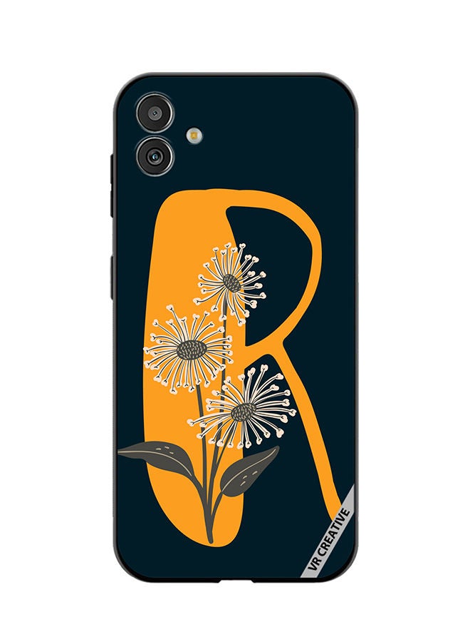 VR CREATIVE Protective Case Cover For Samsung Galaxy F14 Alphabet R Design Multicolour - Image 1