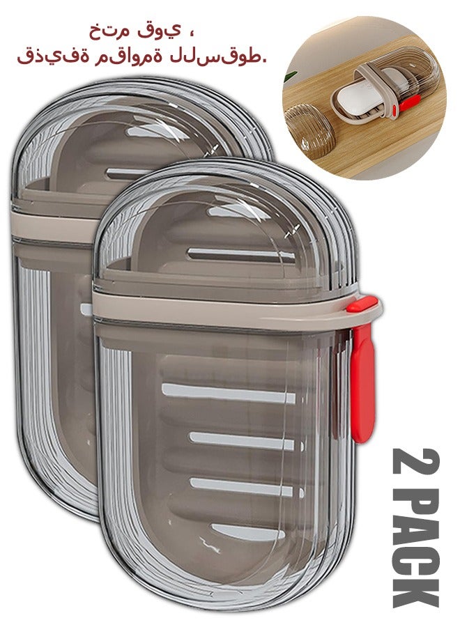 Beyond 2 Pcs Travel Soap Case, Bar Soap Travel Case, Soap Container for Traveling Leak Proof, Portable Clear Travel Soap Box, For Shower Bath And Bathroom - Image 1