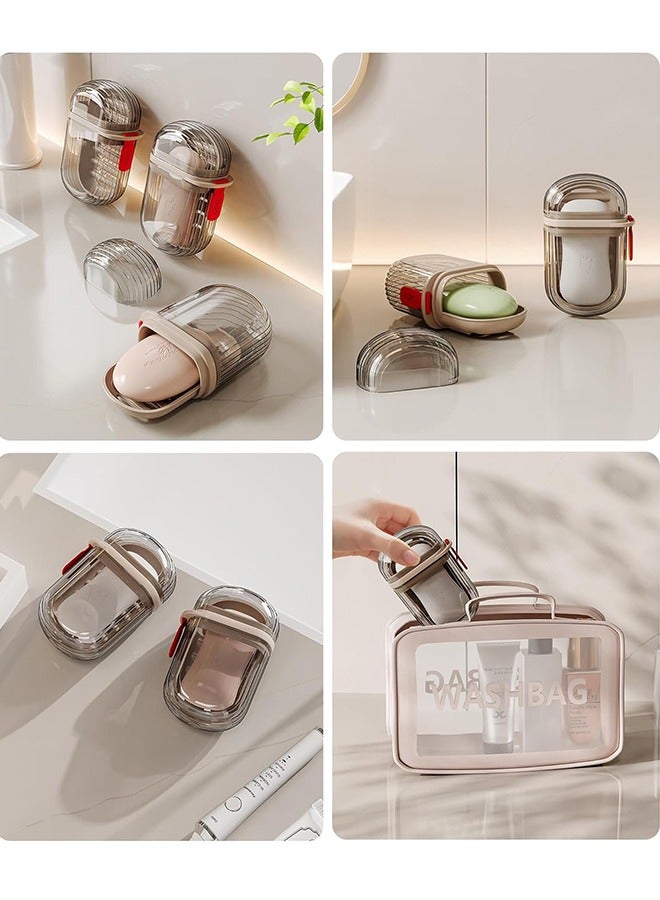 Beyond 2 Pcs Travel Soap Case, Bar Soap Travel Case, Soap Container for Traveling Leak Proof, Portable Clear Travel Soap Box, For Shower Bath And Bathroom - Image 3