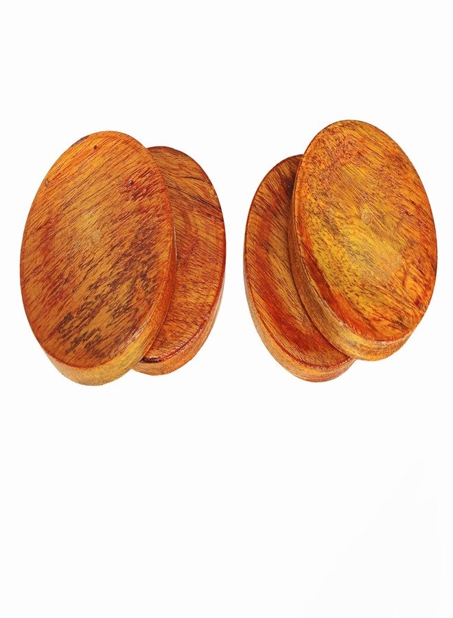CUTINA Solid Wooden Round Coasters | Natural Wood Finish | 3 Inch Diameter x 0.5 Inch Thickness | Durable Drink Coasters for Table & Bar | Set of 4 - Image 4