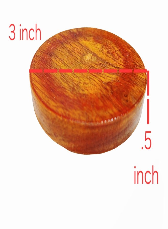 CUTINA Solid Wooden Round Coasters | Natural Wood Finish | 3 Inch Diameter x 0.5 Inch Thickness | Durable Drink Coasters for Table & Bar | Set of 4 - Image 2