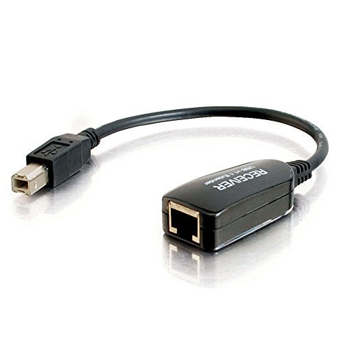 C2G Legrand - C2G USB Extender Dongle, USB Superbooster Signal Extender, RJ45 to USB Receiver Signal Booster, Black, 1 Count, C2G 29353 - Image 1