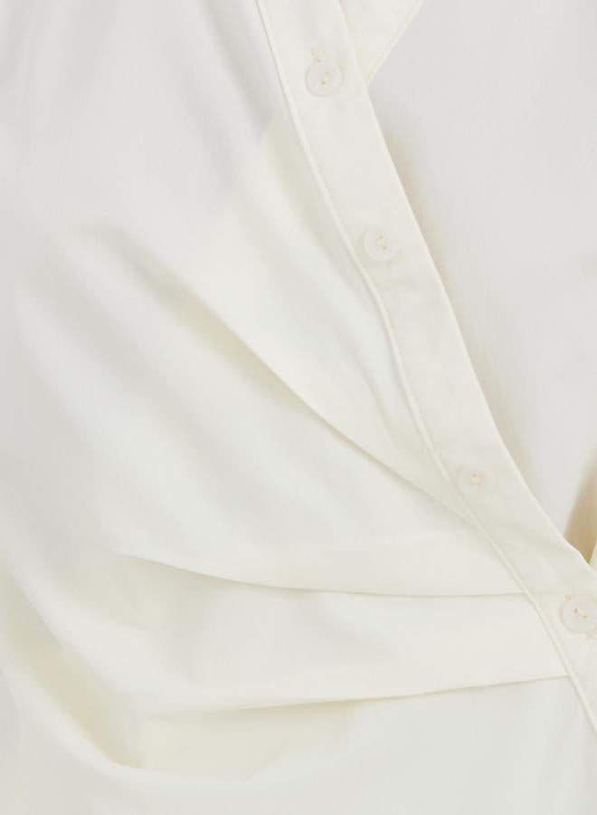 Styli Solid Wrap Long Sleeve Shirt - Image 4