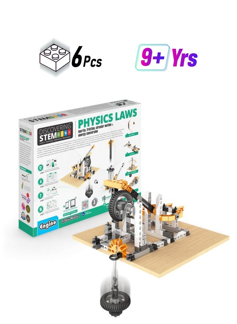 Engino Stem Toys Physics Laws: Inertia Friction Circular Motion Construction Toys For Kids 9+ Educational Toys Gifts For Boys & Girls (6 Model Options) - Image 1
