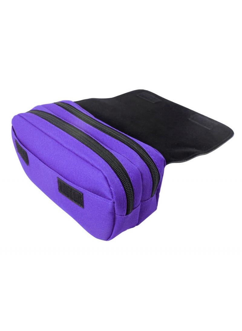 Loquat Large Capacity Cartoon Pokemon Print Pencil Case Double Canvas Zipper Pencil Bag Purple-A - Image 3