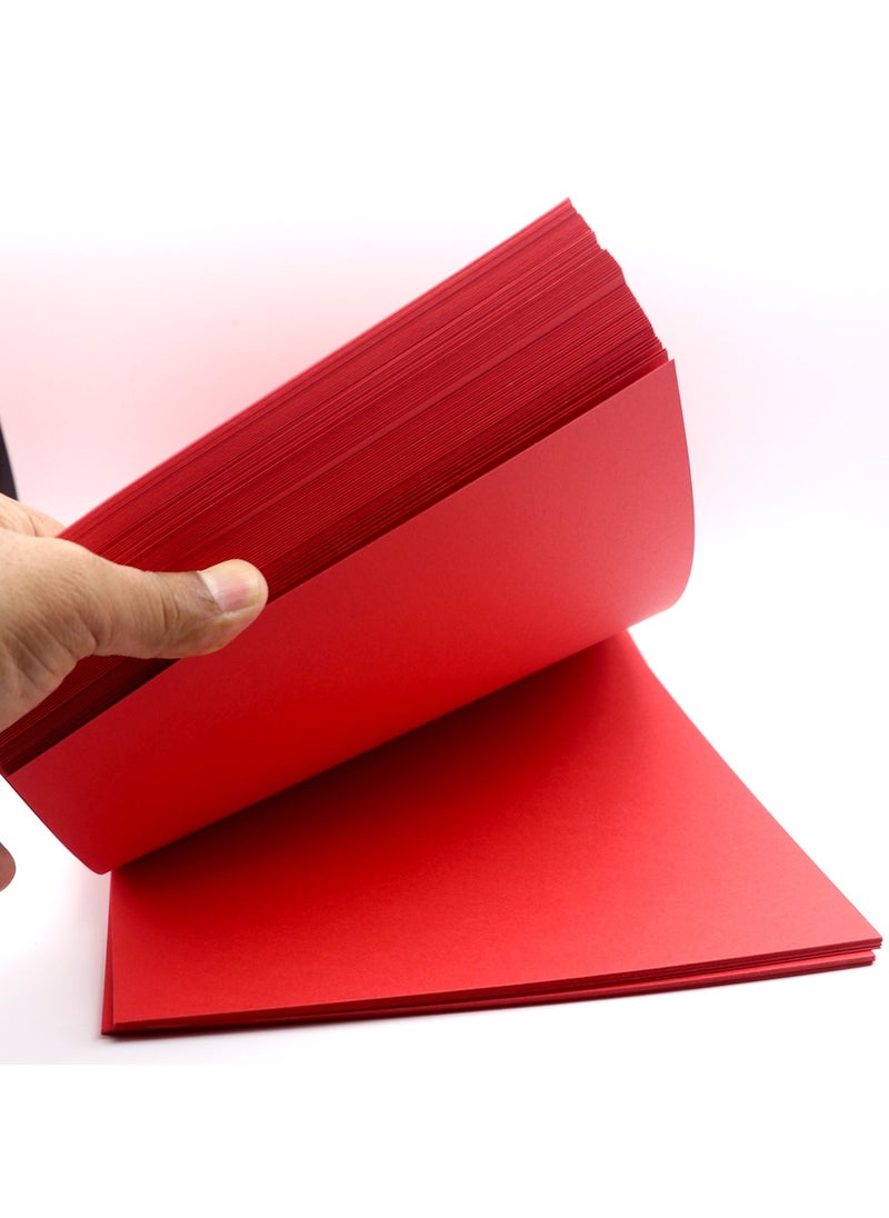 firstnock - Red Color Paper A4 250GSM 20 SheetsThick Bright Red Colored Paper,  for Art, Crafts, and Printing - Image 1