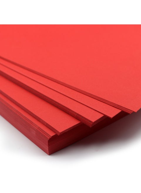 Red Color Paper A4 250GSM 20 SheetsThick Bright Red Colored Paper,  for Art, Crafts, and Printing