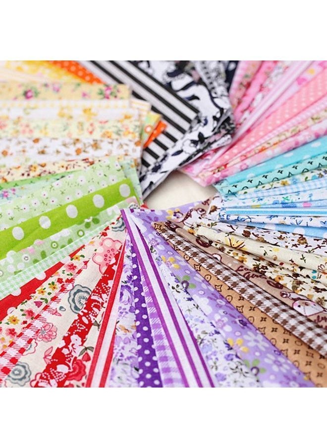 Y&D 100-Piece DIY Assorted Pattern Floral Printed Cotton Cloth Multicolour  - Image 3