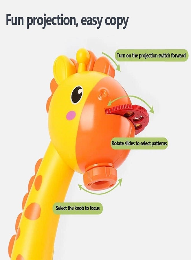 Giraffe's Draw Projector Toy - Drawing Projector Table For Kids Kids Drawing Board Projector Table Child Learning Desk With Smart Projector For Kids Boys Girls Age 3+ (Yellow) - Image 4