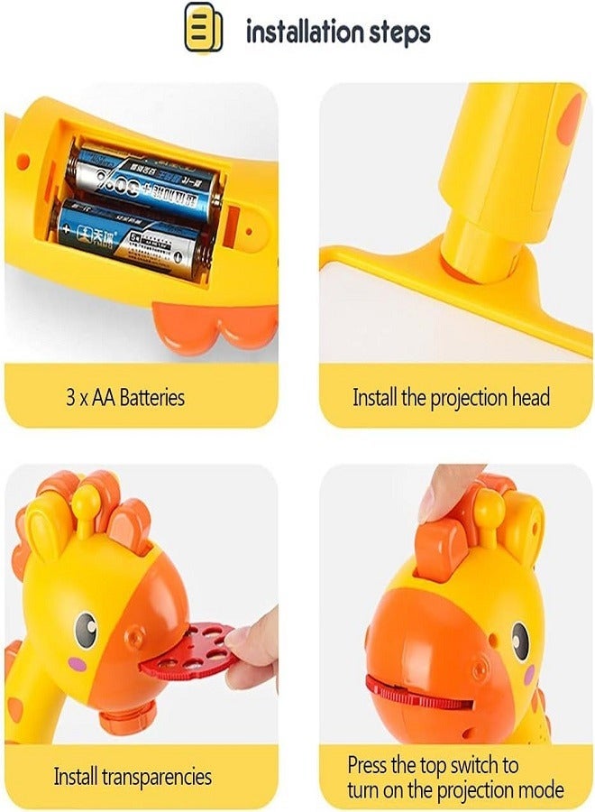 Giraffe's Draw Projector Toy - Drawing Projector Table For Kids Kids Drawing Board Projector Table Child Learning Desk With Smart Projector For Kids Boys Girls Age 3+ (Yellow) - Image 3