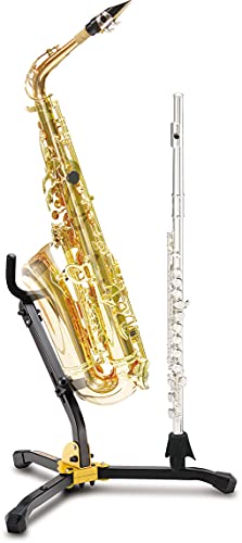 Hercules Stands DS532BB Alto/Tenor Saxophone Stand with Flute/Clarinet Peg - Image 2