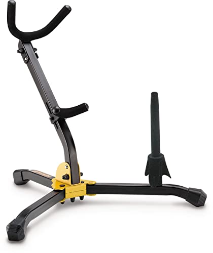 Hercules Stands DS532BB Alto/Tenor Saxophone Stand with Flute/Clarinet Peg - Image 4